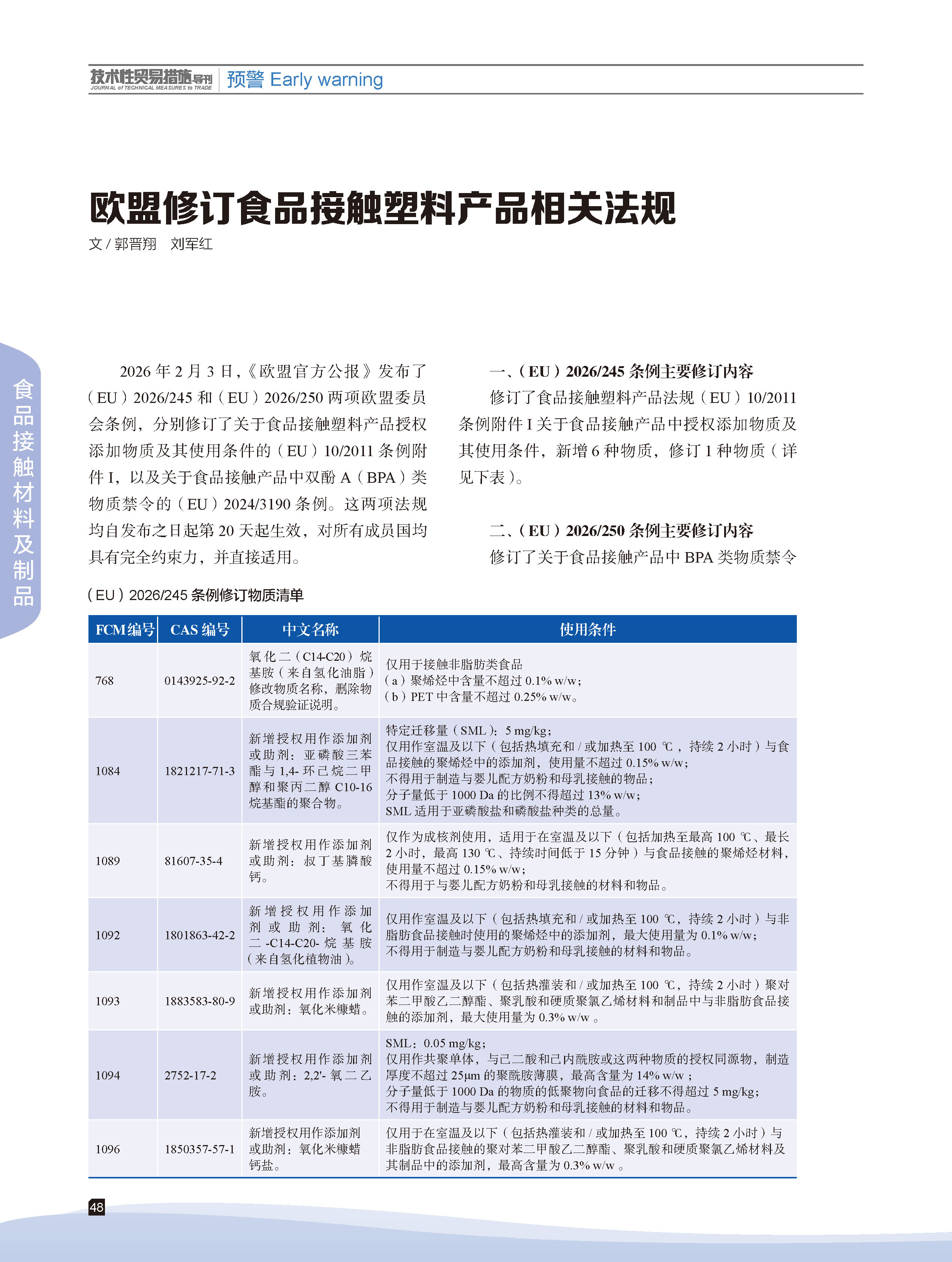 2026年第2期技术性贸易措施导刊 第50页