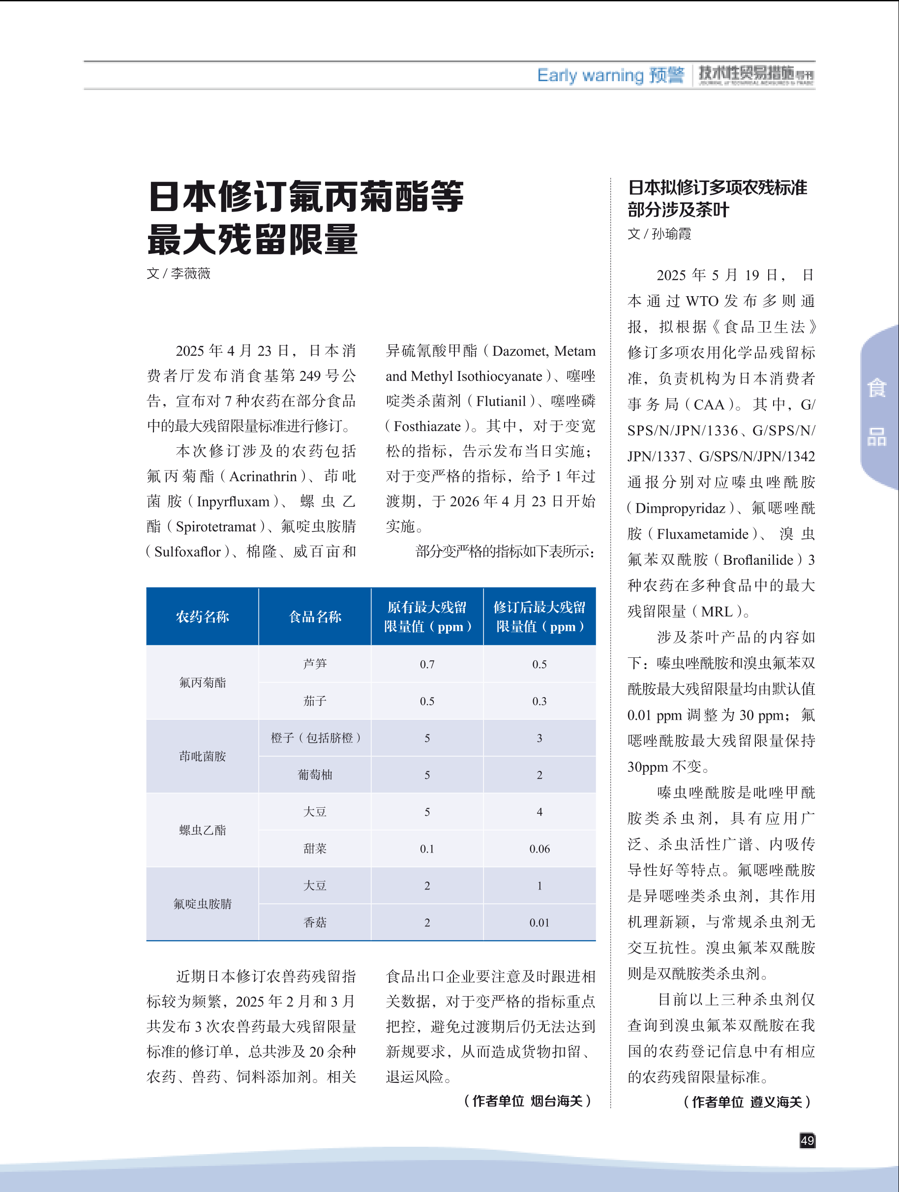 2025年第3期技术性贸易措施导刊 第51页